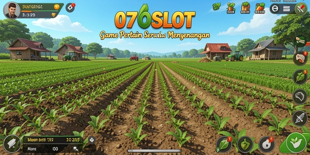 Gameplay seru 070SLOT dengan suasana kebun yang asri.