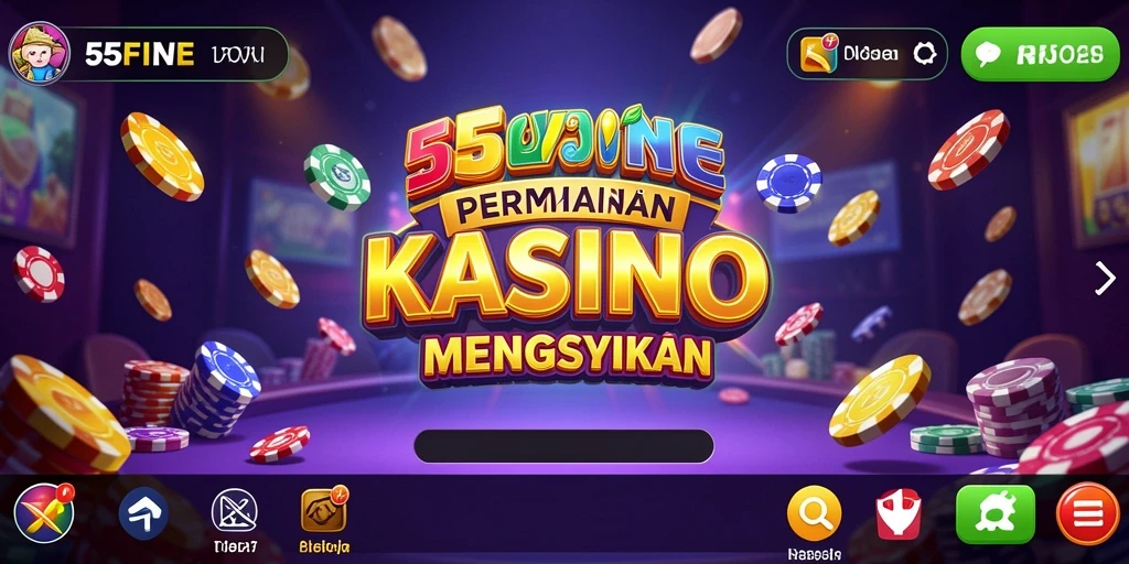Tampilan menarik dari gameplay Kasino 55FIVE yang seru.