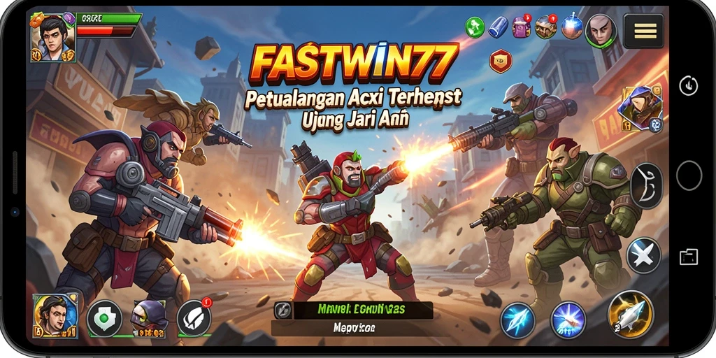 Tampilan seru dari gameplay aksi di FASTWIN77.