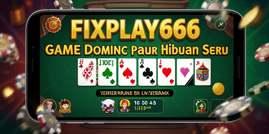Screenshot utama FIXPLAY666 menampilkan gameplay seru permainan Domino.