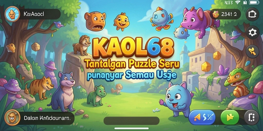 Tangkapan layar KAOL68 menunjukkan gameplay Puzzle yang penuh tantangan.