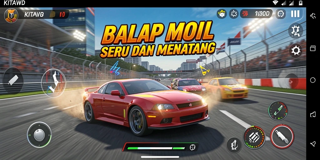 Tampilan gameplay Racing yang mendebarkan di KITAWD.