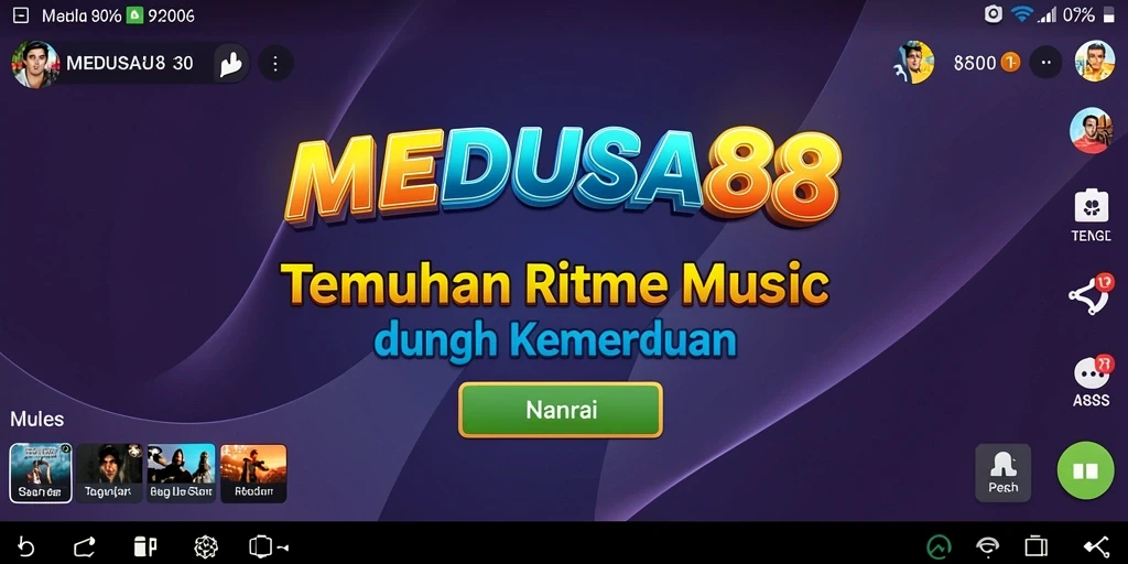 Tampilan gameplay MEDUSA88 dengan berbagai musik interaktif yang menyenangkan.