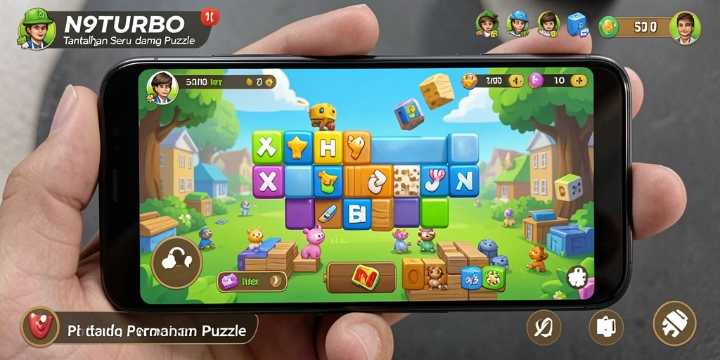 Tampilan gameplay N9TURBO yang penuh tantangan dan menarik.