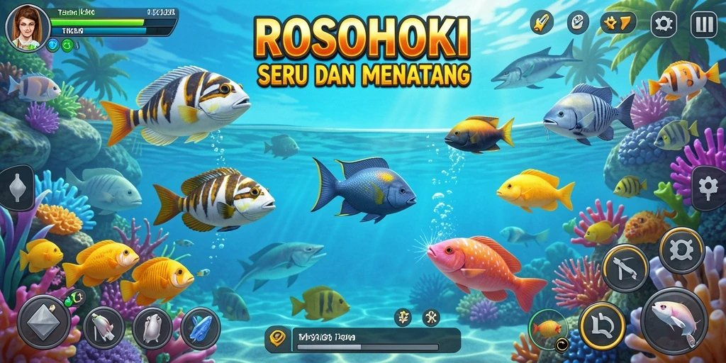 Gameplay seru di ROSOHOKI Tembak Ikan yang menantang.