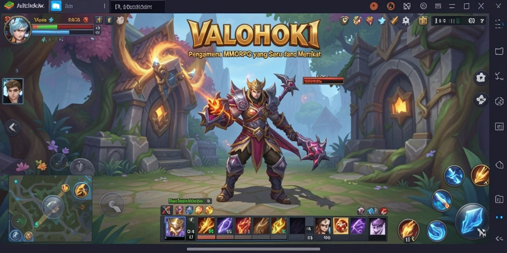 Gameplay VALOHOKI dengan karakter dan monster yang menawan.