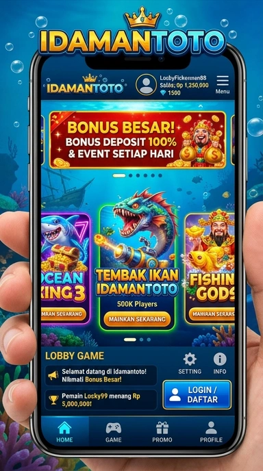 Tampilan antarmuka idamantoto yang menarik dan informatif.